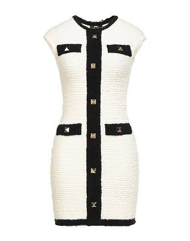 W LES FEMMES by BABYLON Sheath dress Ivory 42% Acrylic, 25% Cotton, 15% Alpaca wool, 13% Polyamide, 5% Polyester