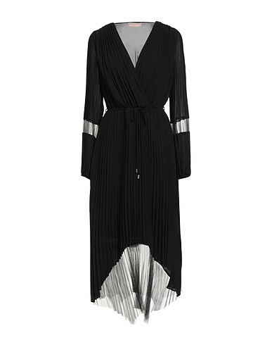 TWINSET Платье миди Чёрный 100% Полиэстер