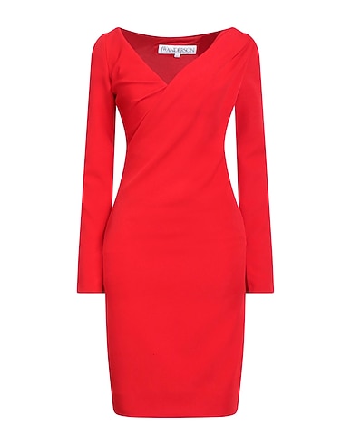 JW ANDERSON Midi dress Red 67% Polyester, 21% Polyamide, 12% Elastane