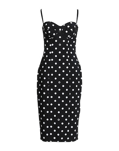DOLCE&GABBANA Midi dress Black 84% Polyamide, 16% Elastane
