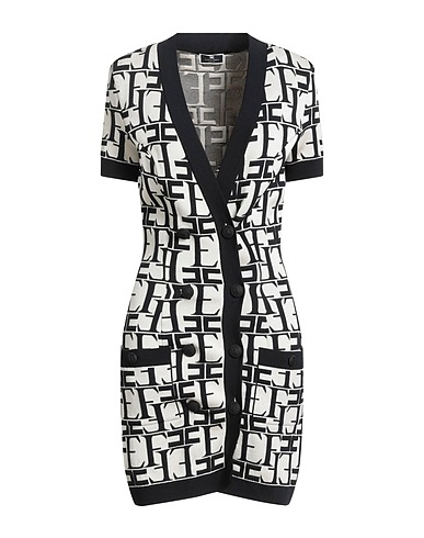 ELISABETTA FRANCHI Sheath dress Cream 66% Viscose, 18% Polypropylene, 16% Polyamide