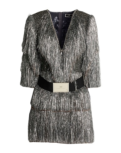 ELISABETTA FRANCHI エレガントドレス シルバー レーヨン 46% / ナイロン 41% / ポリエステル 13% / アセテート
