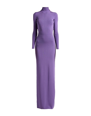ELISABETTA FRANCHI Long dress RED CARPET Purple 65% Viscose, 32% Polyamide, 3% Elastane