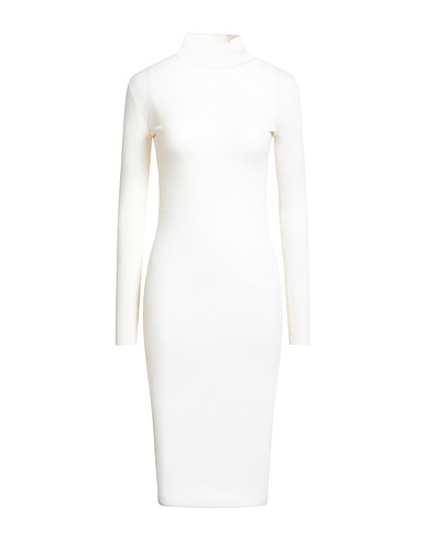 ELISABETTA FRANCHI Midi dress Ivory 57% Lyocell, 27% Silk, 16% Polyamide