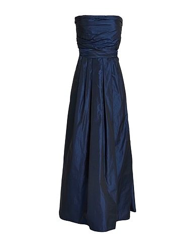 CARACTÈRE Long dress Navy blue 100% Polyester
