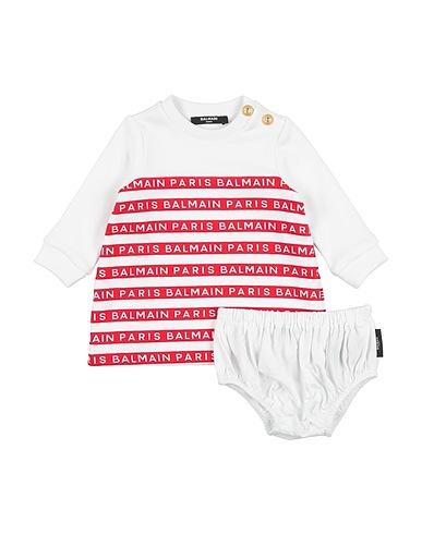 BALMAIN Vestido para bebé  Red 100% Cotton, Elastane