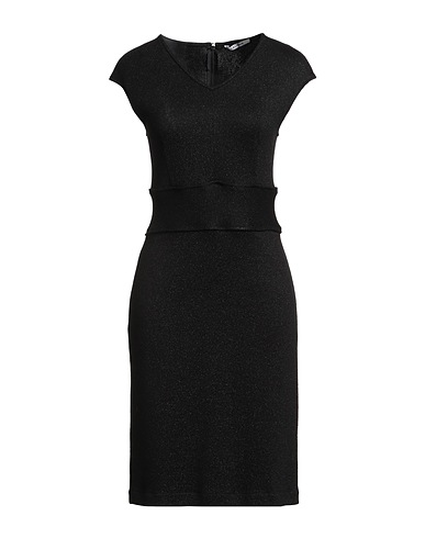CALIBAN Midi dress Black 44% Polyester, 41% Viscose, 15% Polyamide