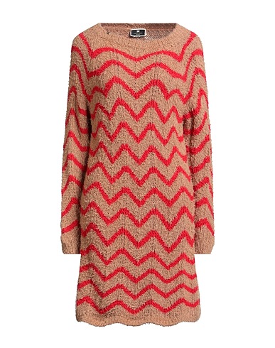ELISABETTA FRANCHI Short dress Sand 50% Cotton, 50% Polyester