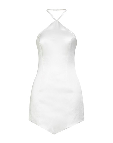 MVP WARDROBE Κοντό φόρεμα Λευκό 58% Λινό, 42% Βισκόζη