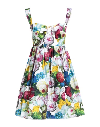 DOLCE&GABBANA Pleated dress White 100% Cotton
