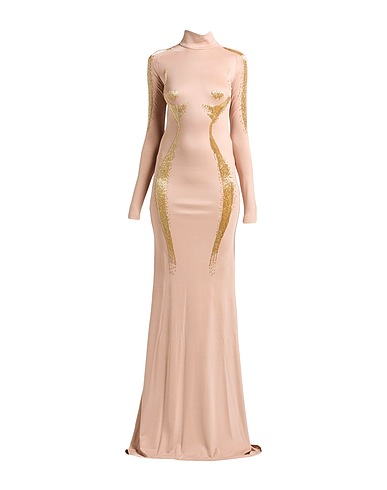 ELISABETTA FRANCHI Long dress Blush 96% Viscose, 4% Elastane, Glass