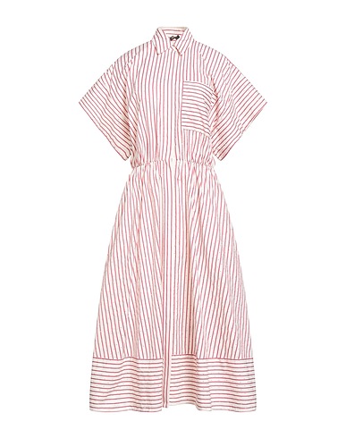 MAJE Midi dress Fuchsia 49% Polyester, 45% Cotton, 6% Viscose