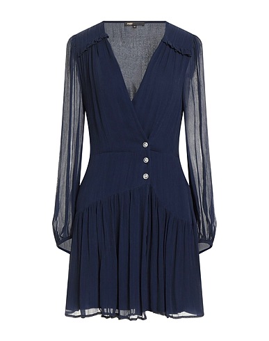 MAJE Short dress Blue 100% Cupro