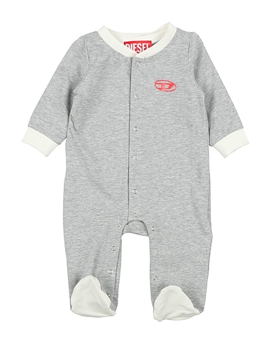 DIESEL Baby jumpsuit  Light grey 95% Cotton, 5% Elastane