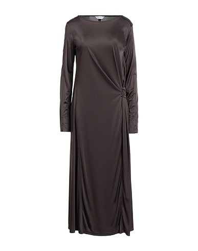 MAX MARA 미디 원피스 LEISURE 다크 브라운 79% 트리아세테이트, 21% 폴리에스테르
