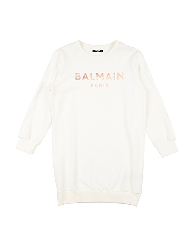 BALMAIN Kleid Weiß 100% Baumwolle