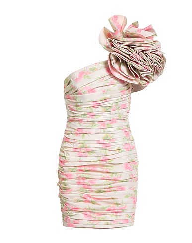 MOSCHINO One-shoulder dress COUTURE Cream 100% Polyester