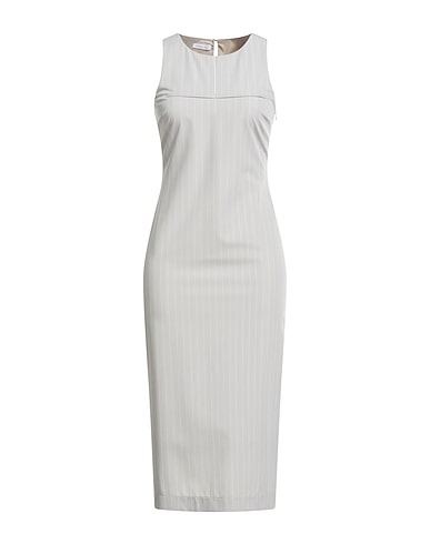 PATRIZIA PEPE Midi dress Grey 72% Polyester, 23% Viscose, 5% Elastane