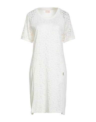 LIU •JO Midi dress Ivory 90% Polyamide, 10% Elastane, Viscose