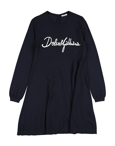 DOLCE&GABBANA Dress Midnight blue 100% Virgin Wool, Acrylic