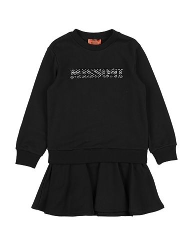 MISSONI KIDS Dress Black 100% Cotton, Elastane