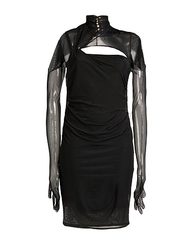 PATRIZIA PEPE Короткое платье Чёрный 95% Полиэстер, 5% Эластан