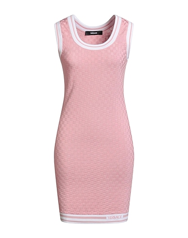 VERSACE Kurzes Kleid Rosa 85% Baumwolle, 15% Viskose, Polyester
