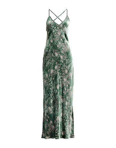 PIERRE-LOUIS MASCIA Long dress Green 82% Viscose, 18% Silk