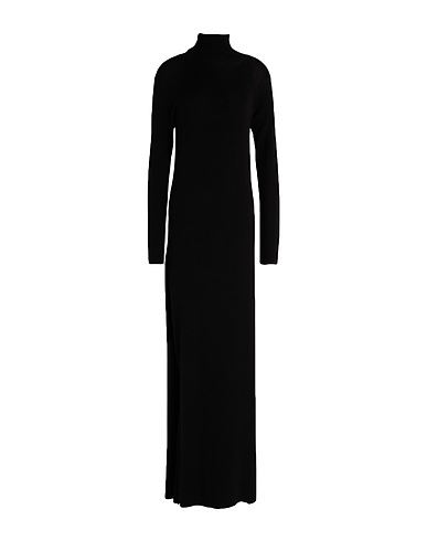 MALO Long dress Black 100% Virgin Wool