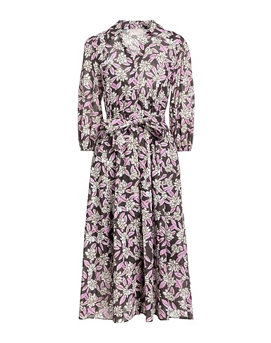 I BLUES Midi dress Chocolate brown 100% Cotton