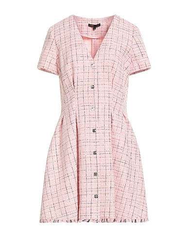 MAJE Vestito chemisier Rosa 53% Cotone, 21% Fibre sintetiche, 20% Poliestere, 4% Altre Fibre, 2% Lana