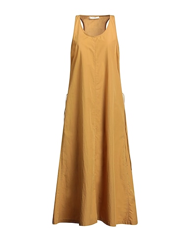 6397 Long dress Mustard 89% Cotton, 11% Nylon