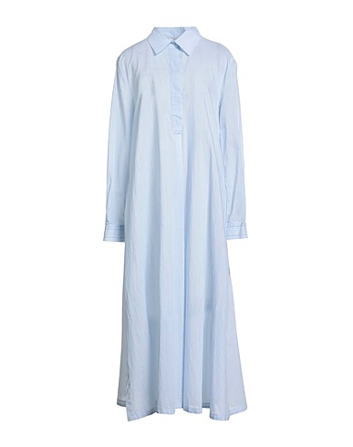 PESERICO Long dress Sky blue 71% Cotton, 29% Silk