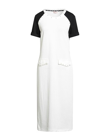 LIU •JO Midi dress White 70% Polyester, 30% Viscose