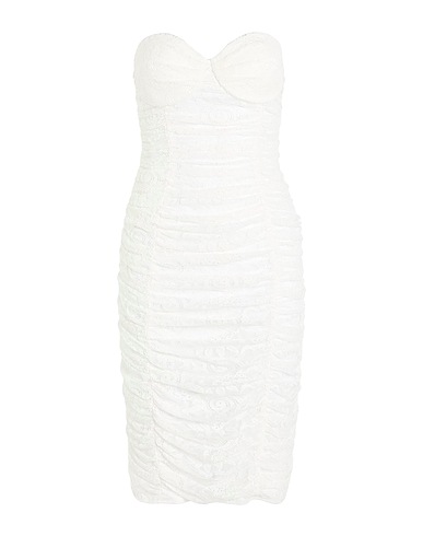 ELISABETTA FRANCHI Sheath dress White 60% Polyamide, 30% Viscose, 10% Elastane