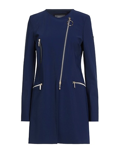 UP TO BE Full-length jacket Navy blue 85% Nylon, 15% Elastane
