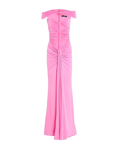 ELISABETTA FRANCHI Long dress Pink 92% Cupro, 8% Elastane
