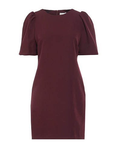 HAVEONE Office dress Burgundy 88% Polyester, 12% Elastane