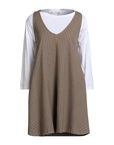 HAVEONE Short dress Beige 62% Polyamide, 35% Viscose, 3% Elastane