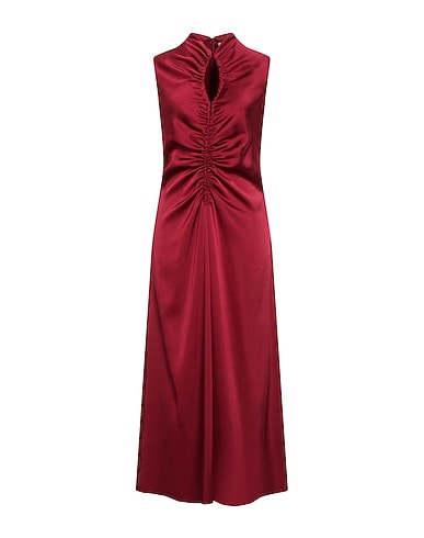 SANDRO Long dress Burgundy 100% Polyester