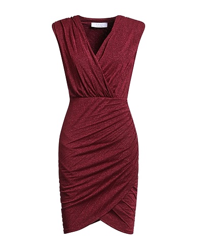 KAOS Sheath dress Burgundy 58% Polyester, 22% Viscose, 15% Polyamide, 5% Elastane