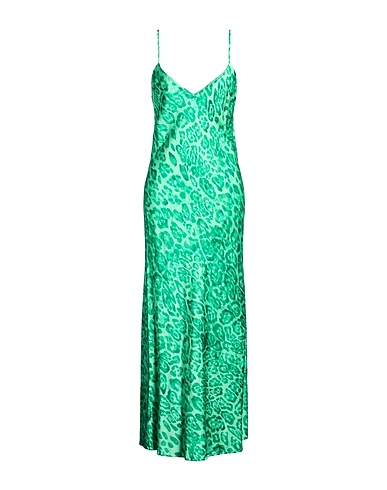 CLIPS Long dress Green 97% Viscose, 3% Elastane