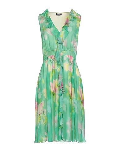 LIU •JO Midi dress Green 73% Viscose, 27% Silk