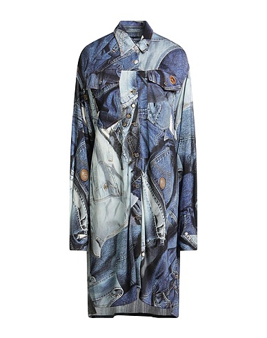 MOSCHINO JEANS Shirt dress Blue 95% Viscose, 5% Elastane