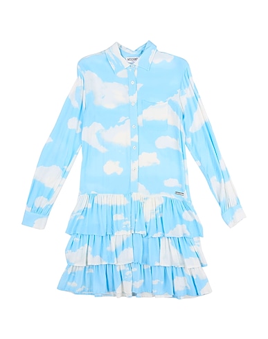 MOSCHINO TEEN Dress Sky blue 100% Viscose