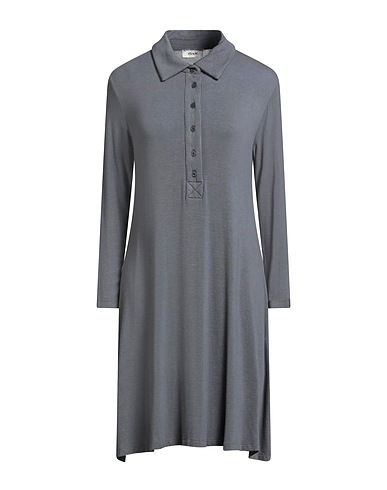 DIXIE Shirt dress Grey 96% Viscose, 4% Elastane