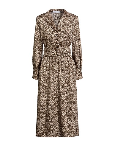 SIMONA CORSELLINI Elegant dress Sand 100% Polyester