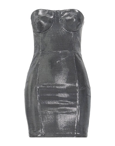 SIMONA CORSELLINI Elegant dress EDIZIONE LIMITATA Silver 97% Polyester, 3% Elastane