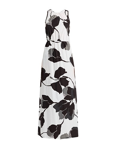 MANILA GRACE Long dress Black 100% Cotton