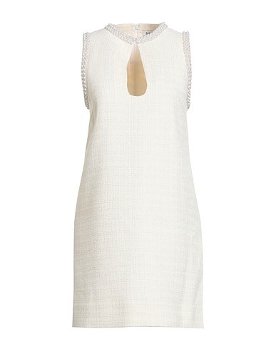 SANDRO Elegant dress Off white 49% Cotton, 25% Viscose, 20% Acrylic, 6% Polyamide
